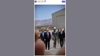 Fact Check: Donald Trump DID Post A Fake Photo Of Himself Walking With An Alien -- Shared On Truth Social