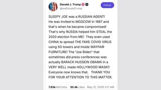 Fact Check: FAKE Trump Post Says Joe Biden Visited Moscow In 1987, Implicates Him In Various Conspiracy Theories