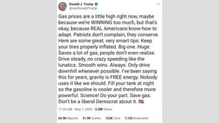 Fact Check: Trump Did NOT Encourage People To 'Drive Downhill' Due To High Gas Prices