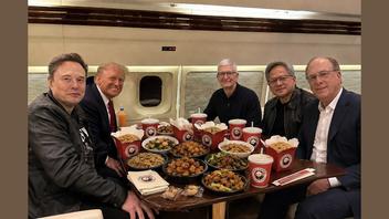Fact Check: FAKE Image of Trump And Musk Eating Panda Express On Air Force One Flight To China Is NOT Real Photo 
