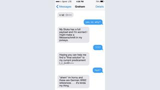 Fact Check: FAKE Screenshot Shows Graham Platner Making 'German WW2 References' In Sexual Messages