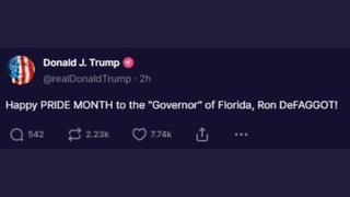 Fact Check: FAKE Post Shows Donald Trump Writing 'Happy Pride Month' Message To Florida Governor Ron DeSantis