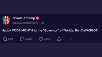 Fact Check: FAKE Post Shows Donald Trump Writing 'Happy Pride Month' Message To Governor of Florida Ron DeSantis
