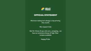 Fact Check: HelloFresh DID Post Official, 'Happy Pride' Statement About High-Fiber Food For 'Prepping'