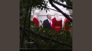 Fact Check: FAKE Images Of Trump And Other World Leaders Meeting With Nordic Aliens In Red Uniforms -- AI-Generated Science Fiction