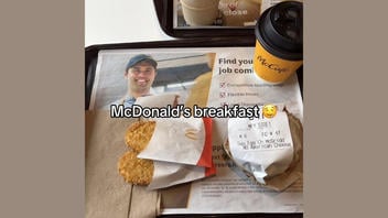 Fact Check: Someone Who Looks Like Charlie Kirk On Tray Liner Picture Under McDonald's Breakfast: Photo Was Changed 