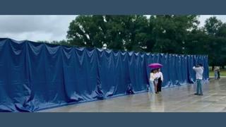 Fact Check: Photo Does NOT Show Blue Tarp Covering Fence Around Washington, D.C., Reflecting Pool During Late June 2026