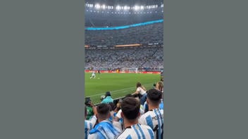 Fact Check: FAKE Video Shows Fan Running Onto Field To Hug Messi At The World Cup -- It's AI