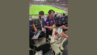 Fact Check: DECEPTIVELY Reversed Video Appears To Show 'Japan Fans Destroy Stadium After Defeat By Brazil' -- They Were Really Cleaning Up