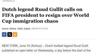 Fact Check: Dutch Legend Ruud Gullit DENIED Calling On FIFA President Infantino To Resign Amid U.S. Immigration Policies Controversy