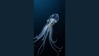 Fact Check: FAKE Video Shows A Transparent Squid 'The Real Invisible Man Of The Ocean' -- Made With Google AI
