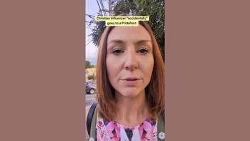 Fact Check: Video Of Woman 'Accidentally' Attending Pride Fest Does NOT Show Real-Life 'Christian Influencer'