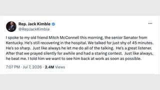 Fact Check: Congressman Jack Kimble Did NOT Speak With Senator Mitch McConnell On July 7, 2026 -- Or Ever