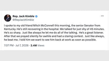 Fact Check: Congressman Jack Kimble Did NOT Speak With Senator Mitch McConnell On July 7, 2026 -- Or Ever
