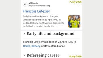 Fact Check: UNSOURCED Wikipedia Page Does NOT Prove Egypt-Argentina Match Referee Francois Letexier Grew Up In 'Orthodox Jewish Family'