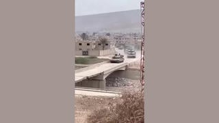 Fact Check: FAKE Video Of IED Attack On M1A Abrams Tanks Driving Over Bridge In Southern Lebanon -- AI-Generated