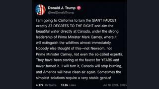 Fact Check: Trump Did NOT Say He Would 'Turn The Giant Faucet' Toward Canada On Truth Social