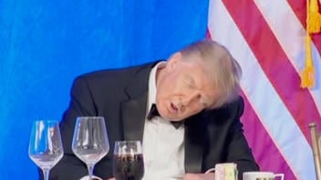Fact Check: FAKE Video, Screenshot Show Trump Asleep At White House Correspondents' Dinner -- Has AI Disclaimer From Satire Account