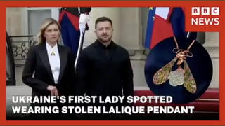 Fact Check: FAKE BBC Report Claims Olena Zelenska Was Spotted Wearing Stolen Lalique Pendant