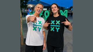 Fact Check: FAKE Photo Of Sophie Cunningham, Caitlin Clark Wearing 'XX-XY Athletics' T-Shirts Was Made With AI