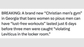 Fact Check: 'Christian Men's Gym' Did NOT Have 3 Men Caught 'Violating Leviticus' In Locker Room After Banning Women For 'Lust-Free Workouts' 