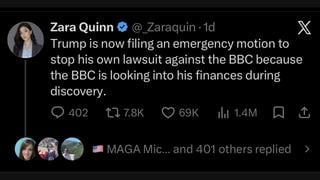 Fact Check: Trump Did NOT File Emergency Motion To 'Stop His Own Lawsuit Against BBC' -- He Is Trying To Shield His Finances