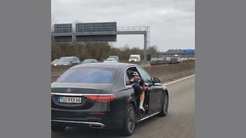 Fact Check: FAKE Video Shows Cyclist Powering A Mercedes Car On The Autobahn -- It Is AI-Generated