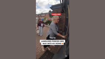 Fact Check: FAKE Video Shows Landlord Evicting Tenant While New Tenants Are Already on Doorstep -- For Entertainment