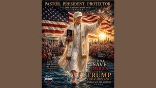 Fact Check: Trump's Truth Social Account Did NOT Post Image Of Him Walking On Water With Caption 'Pastor. President. Protector.'