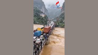 Fact Check: FAKE Video Shows Nepal Bridge Collapsing Into Floodwaters -- It Is AI-Generated