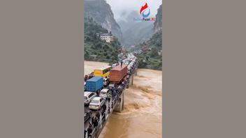 Fact Check: FAKE Video Shows Nepal Bridge Collapsing Into Floodwaters -- It Is AI-Generated