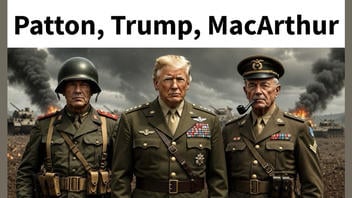 Fact Check: Trump DID Post AI-Generated Image Of Himself With Patton, MacArthur -- All In Historically Inaccurate Uniforms