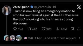 Fact Check: Trump Did NOT File Emergency Motion To 'Stop His Own Lawsuit Against BBC' -- He Is Trying To Shield His Finances