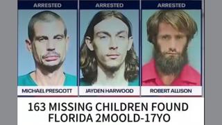 Fact Check: Three Men Were NOT Responsible For Kidnapping 163 Missing Children In Florida -- Each Faced Charges Involving Individual Victims