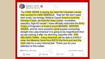 Fact Check: FAKE Trump Post Announces 'Melania Canal' To Bypass Welland Canal -- It Originated From A Satire Account