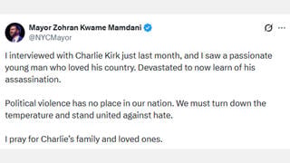 Fact Check: NYC Mayor Mamdani Did NOT Write Post About Interview With Charlie Kirk In September 2025 
