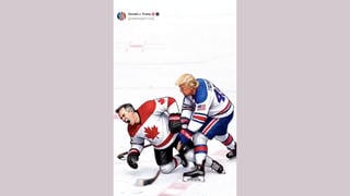 Fact Check: Donald Trump Did NOT Post Animated Video Of Himself Attacking Canadian Prime Minister Mark Carney With Hockey Stick