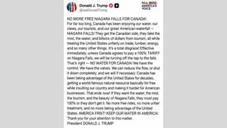 Fact Check: Trump Did NOT Post 'No More Free Niagara Falls For Canada!' -- It Is A Made-Up Screenshot
