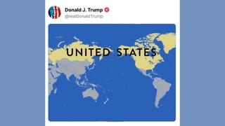 Fact Check: Trump Did NOT Post A Map With "United States" Covering Russia and U.S. -- Screenshot Is Made-Up