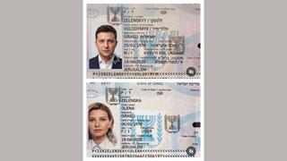 Fact Check: Viral Image Shows FAKE Israeli Passport Pictures Of Zelenskyy And His Wife