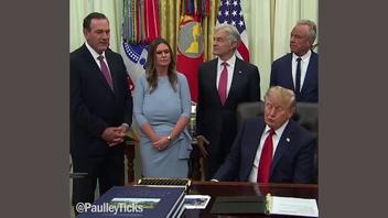 Fact Check: FAKE Video Shows Trump Making Kissy Faces And Sounds In Front Of Sarah Huckabee Sanders -- It Is An Altered Satire Video