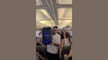 Fact Check: Video Does NOT Show FlyDubai Flight FZ1073 Passengers Celebrating After Hijacking -- It Shows Israeli Basketball Team From 2025