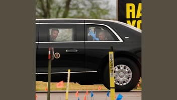 Fact Check: FAKE Image Shows Natalie Harp Wearing Surgical Gloves In Car With Trump -- Hands Were Digitally Added