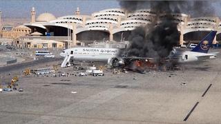 Fact Check: FAKE Video Shows Missile Striking Saudia Airliner At Airport In Riyadh -- Real Photos Show Only Aftermath