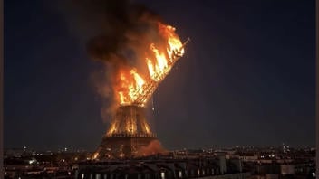 Fact Check: Eiffel Tower Did NOT Burn, Fall Down During October 2026 Protests In Paris -- Videos Are AI-Generated