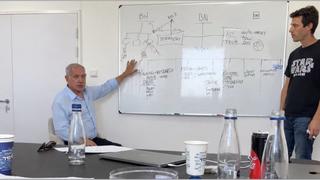 Fact Check: FAKE Photo Shows Netanyahu In Front Of Whiteboard Plan Involving "SPAIN" -- Generated With OpenAI