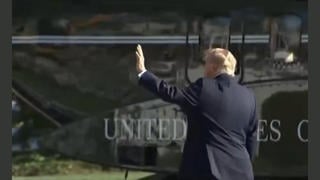 Fact Check: Video Does NOT Prove Trump Waved To Nobody Before Boarding Marine One -- People Are Outside Camera View