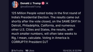 Fact Check: REAL Screenshots Show Trump Confused Brazil And India In Post About Presidential Elections