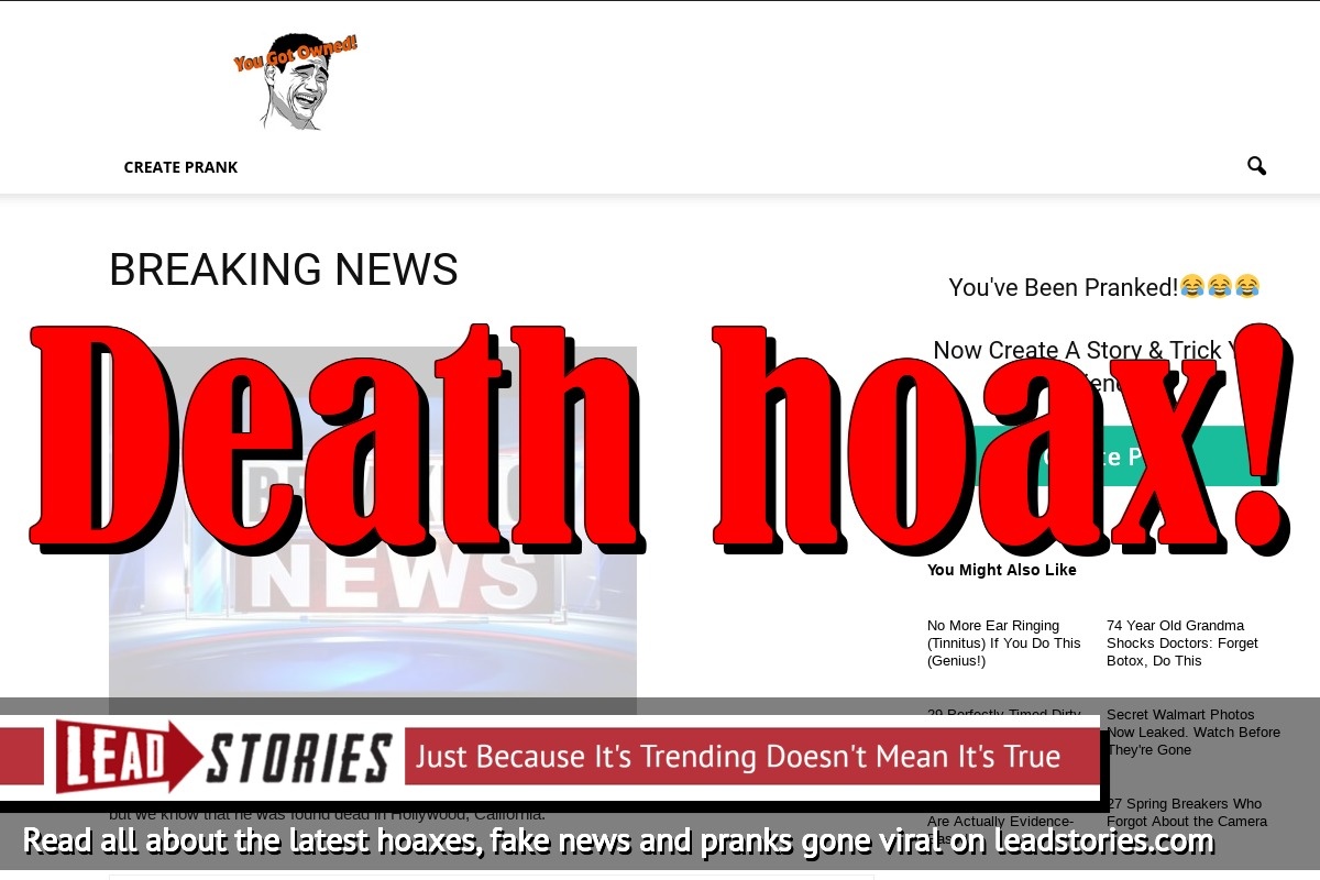 Fake News Rapper 6ix9ine Was NOT Shot Dead Last Night Lead Stories