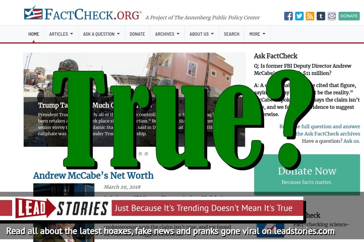 Screenshot of https://www.factcheck.org/
